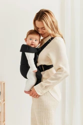 Анатомический рюкзак-кенгуру BabyBjorn Mini Cotton Black купить в Кишиневе. Фото 3