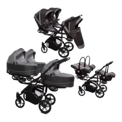 Коляска для тройни 2 в 1 BabyActive Trippy Silver купить в Кишиневе. Фото 2