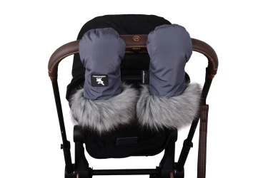 Manusi pentru carucior Cottonmoose Handmuff with Fur White, 25x14 cm cumpăra în Chișinau. Foto 5