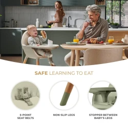 Стульчик для кормления 2 в 1 KinderKraft Fini 2 Green купить в Кишиневе. Фото 5