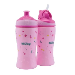 Набор поильников Nuby Flip-It Cup (12 м+) и Pop-Up Sipper (18 м+) 360 мл розовый купить в Кишиневе