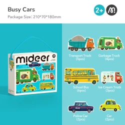 Развивающий пазл Mideer Busy Cars, 22 элемента купить в Кишиневе. Фото 2