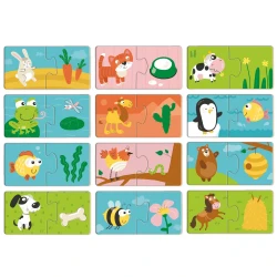 Развивающий пазл Dodo DUO What do animals eat, 24 элементов купить в Кишиневе. Фото 4