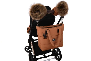 Manusi pentru carucior Cottonmoose Handmuff with Fur Shine Black, 25x14 cm cumpăra în Chișinau. Foto 4