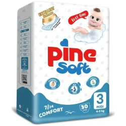 Scutece Pine Soft 3 Midi (4-9 kg), 30 buc. cumpăra în Chișinau. Foto 1