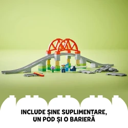 Конструкторы Lego Duplo Train Bridge and Tracks Expansion Set, 42 элемента купить в Кишиневе. Фото 6