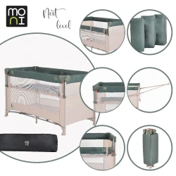 Кроватка манеж Moni Next level Green  купить в Кишиневе. Фото 6