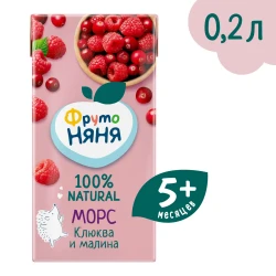 Suc merisoare-zmeura ФрутоНяня (5 luni+), 200 ml cumpăra în Chișinau. Foto 4