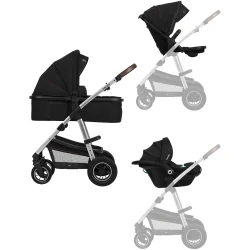 Carucior 3 in 1 Lionelo Amber Black Silver cumpăra în Chișinau. Foto 2