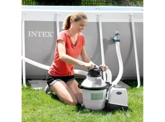 Pompă de filtrare cu nisip și generator de clor Intex Krystal Clear QX2600 White, 10000 l/h cumpăra în Chișinau. Foto 2