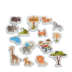 Игрушки для ванны Moni Puzzle Safari, 15 шт. купить в Кишиневе. Фото 2