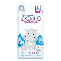 Подгузники Joonies Premium Soft L, (9-14 кг), 42 шт. купить в Кишиневе. Фото 1