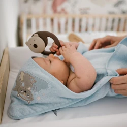 Банное полотенце BabyOno Fox Blue, 100x100 см купить в Кишиневе. Фото 4
