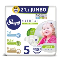 Подгузники Sleepy Natural Ultra Sensitive Jumbo Junior 5 (11-18 кг), 48 шт. купить в Кишиневе. Фото 2