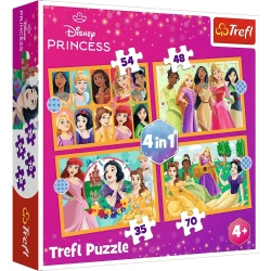 Пазл Trefl 4in1 Disney Princess Fairy tale stories, 207 элементов купить в Кишиневе. Фото 1