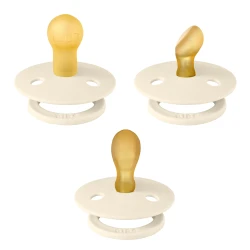 Пустышка анатомическая, круглая и симметричная латексная Bibs Colour Try It Ivory (0-6 мес), 3 шт. купить в Кишиневе. Фото 1