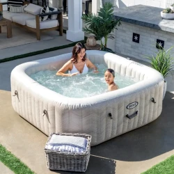 Jacuzzi Intex SPA Chevron Deluxe Square Bubble 193x71 cm, 1098 litri, 6 persoane cumpăra în Chișinau. Foto 5