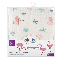 Пледик Akuku Muselin Flamingos, 110×105 см купить в Кишиневе. Фото 7