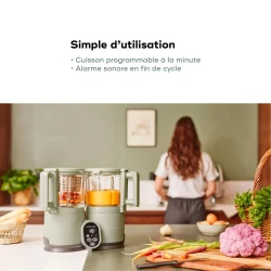 Aparat de gatit robot de bucătărie multifuncțional 4 in 1 Babymoov Nutribaby Glass Celadon Green cumpăra în Chișinau. Foto 5