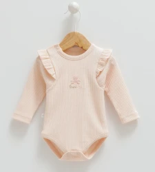 Body cu mâneca lungă Caramell Romantic Color Salmon, 2 buc. (6-9L) cumpăra în Chișinau. Foto 2