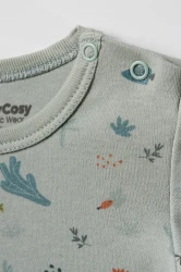 Body cu mânecă lungă BabyCosy Green & Ecru, 2 buc. (9-12L) cumpăra în Chișinau. Foto 5