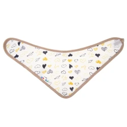 Baveta din bumbac Akuku Heart White&Beige cumpăra în Chișinau. Foto 3