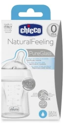 Biberon din sticla Chicco Natural Feeling cu tetina din silicon (0+ luni), 150 ml cumpăra în Chișinau. Foto 2