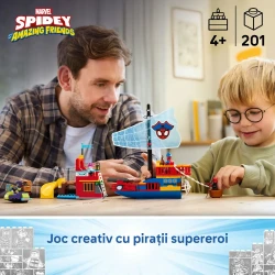 Set construcție Lego Marvel Team Spidey Pirate Ship, 201 elemente cumpăra în Chișinau. Foto 4
