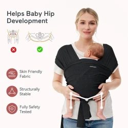 Кенгуру Momcozy Wrap Black купить в Кишиневе. Фото 4