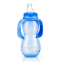 Бутылочка с ручкой из пластика Nuby Non-Drip 320 мл купить в Кишиневе. Фото 3