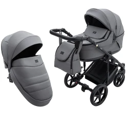 Carucior 2 in 1 Adamex Locco Deluxe Dark Grey cumpăra în Chișinau. Foto 2