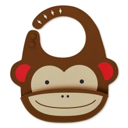 Bavetă din silicon Skip Hop Fold & Go Zoo Monkey cumpăra în Chișinau