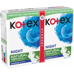 Прокладки Kotex Natural Night Duo Pads, 12 шт. купить в Кишиневе. Фото 2