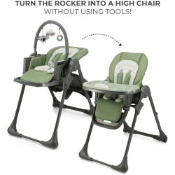 Стульчик для кормления 2 в 1 KinderKraft Tummie Green купить в Кишиневе. Фото 11