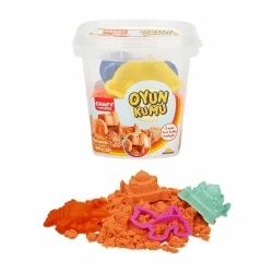 Căldărușă cu nisip kinetic Orange Crafy Sand cu 3 forme incluse cumpăra în Chișinau. Foto 3