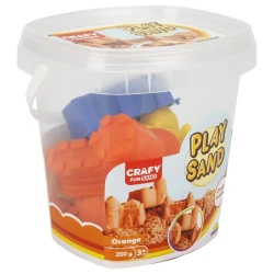 Căldărușă cu nisip kinetic Orange Crafy Sand cu 3 forme incluse cumpăra în Chișinau. Foto 2