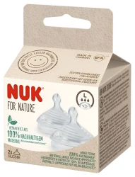 Tetina din silicon NUK Nature cu flux pentru terci (6-18 luni), 2 buc. cumpăra în Chișinau. Foto 2