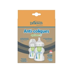 Biberon pentru bebeluși din sticla Dr. Browns Options+ cu gât larg, 150 ml, 2 buc. cumpăra în Chișinau. Foto 2