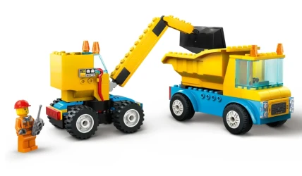 Set constructie Lego City Construction Trucks and Wrecking Ball Crane, 235 elemente cumpăra în Chișinau. Foto 3