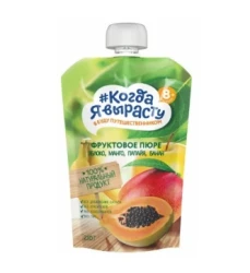 Piure Когда я Вырасту Mere-mango-papaya-banană (8 luni+), 220 g cumpăra în Chișinau. Foto 1
