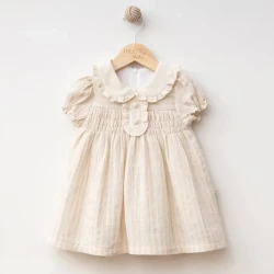 Платье с коротким рукавом Mymio Muslin Beige (9-12М) купить в Кишиневе. Фото 1
