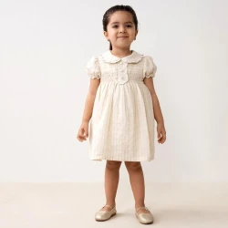 Платье с коротким рукавом Mymio Muslin Beige (9-12М) купить в Кишиневе. Фото 2