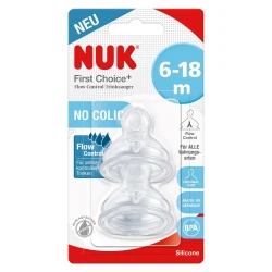 Tetina din silicon NUK First Choice flux pentru lichide (6-18 luni), 2 buc. cumpăra în Chișinau. Foto 1