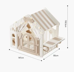 Игровой манеж Moni PlayHouse White & Beige купить в Кишиневе. Фото 3