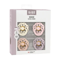Круглые латексные соски Bibs Boheme Ivory & Blush & Blossom & Dusky Lilac (0-6 мес.), 4 шт. купить в Кишиневе. Фото 2