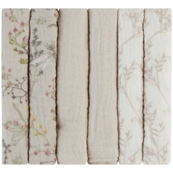 Pelinci din muselina Kikkaboo Secret Garden Beige (30x30 cm), 6 buc cumpăra în Chișinau. Foto 1