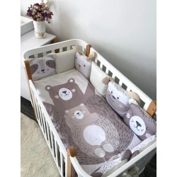 Комплект в кроватку Veres Zoo Beige (6 предметов), 120x60 cм купить в Кишиневе. Фото 1
