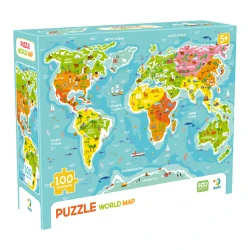 Puzzle educativ Dodo Harta Lumii World Map, 100 elemente cumpăra în Chișinau. Foto 3