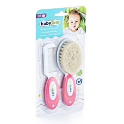 Set perie și pieptene pentru copii BabyJem Pink cumpăra în Chișinau. Foto 2