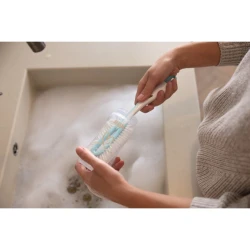 Perie pentru biberoane si tetine 2 in 1 NUK Twist Turquoise cumpăra în Chișinau. Foto 2